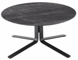 Ligne Roset Низкий круглый журнальный столик из керамогранита с основанием 4 звезды Moa 19501100-19501200