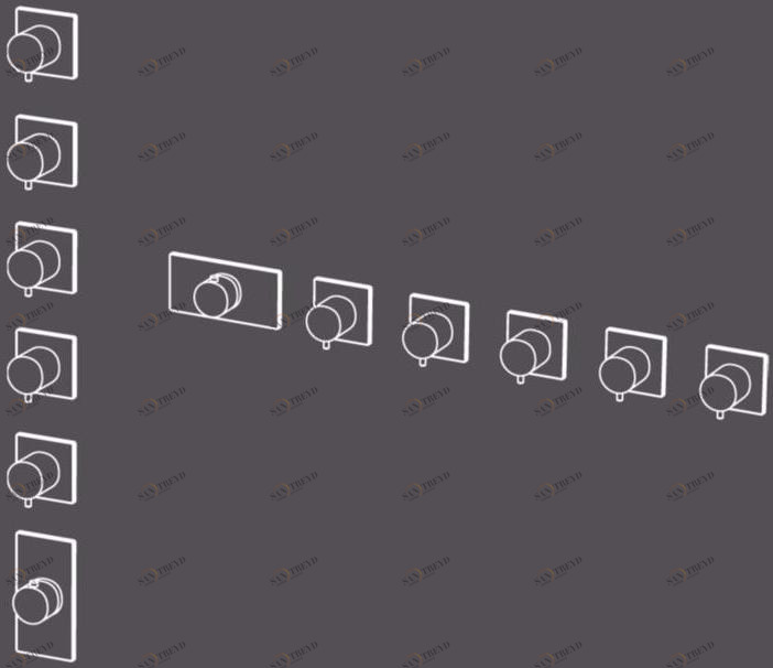 Radomonte Смеситель для душа из нержавеющей стали с переключателем Okami Ter58-o