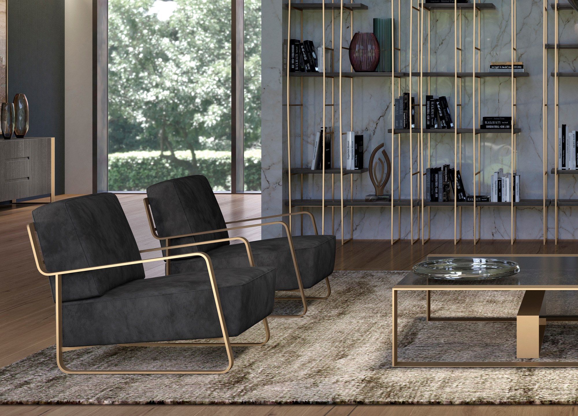 Кожаное кресло с подлокотниками F.lli Orsenigo Fujiyama ARCH-00062205 - Вид №1