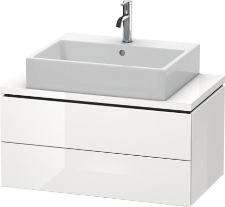 LC580706969 Тумбочка для компактной консоли L-Cube #LC5807 820 x 477 мм Орех брашированный (натуральный шпон) Duravit - Вид №2