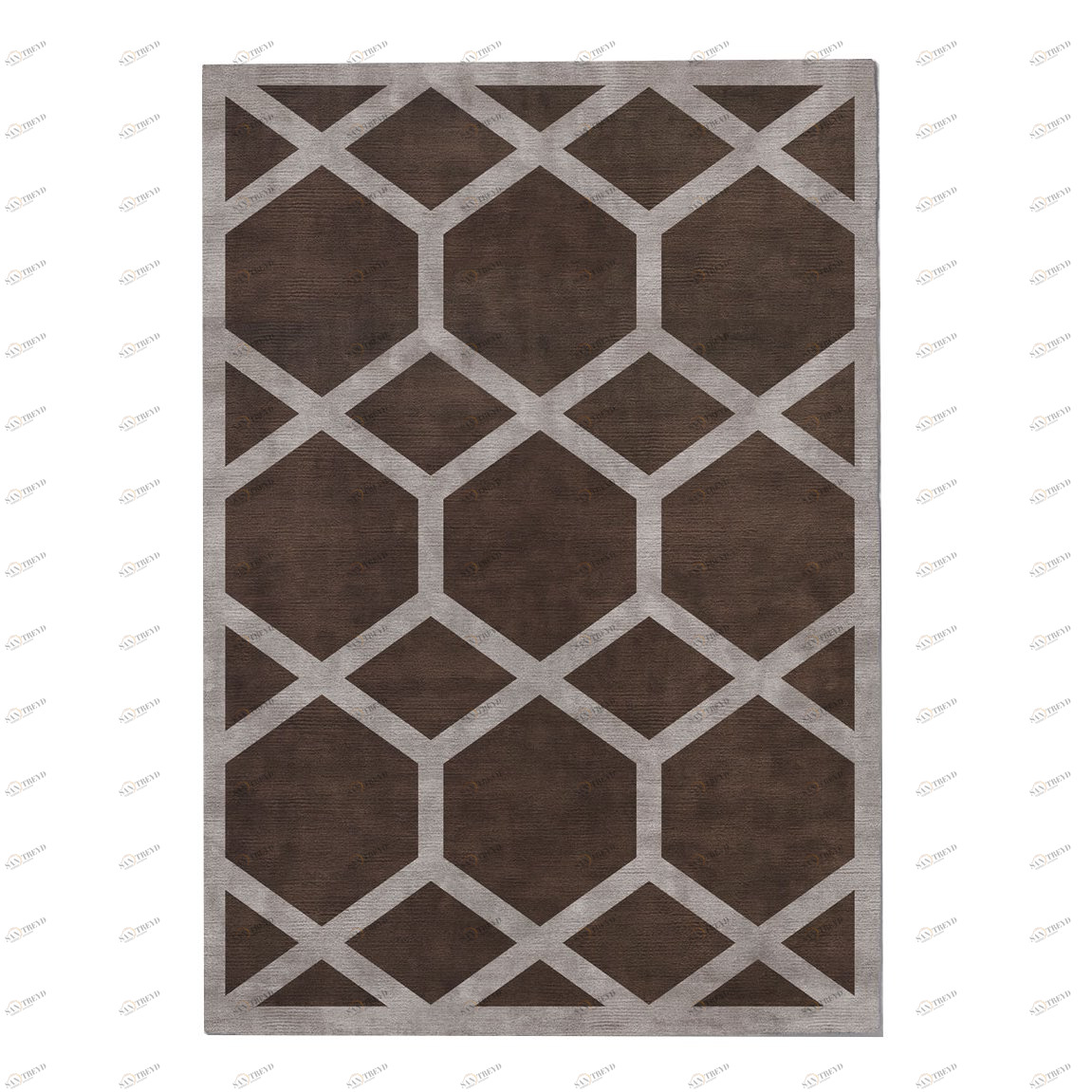 Ковер Ashton Cocoa 240x340 коричневый RUGBERRY ДИЗАЙНЕРСКИЕ, AHSTON 326033 Серый;коричневый 
