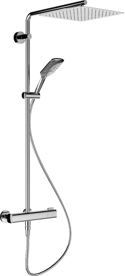 H3337570045361 Душевая стойка с верхним душем и термостатическим смесителем, с аксессуарами LAUFEN PRO