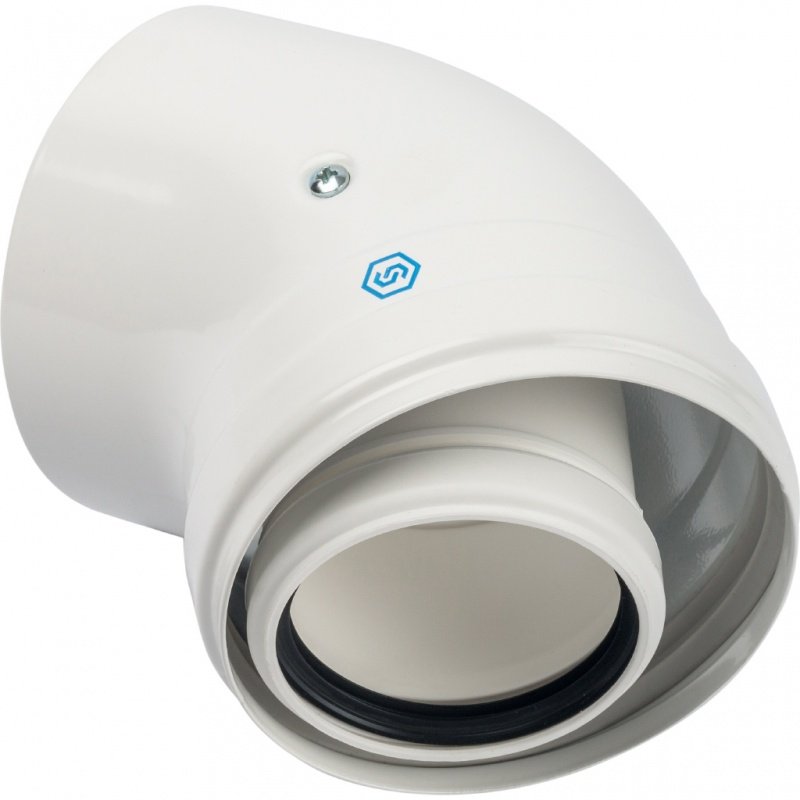 Угол дымохода STOUT 60/100 45 градусов для конденсационных котлов SCA8610000045 - Вид №2