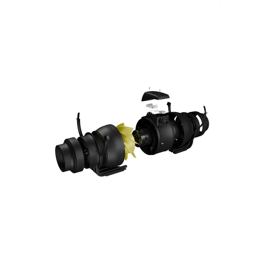 Вентилятор канальный центробежный Era Pro Mistral D100 мм 30 дБ 258 м3/ч цвет черный STLM-2160499 - Вид №1