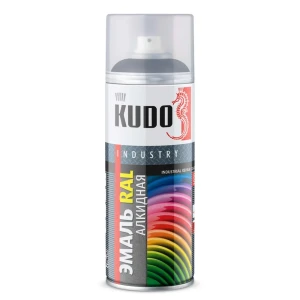 Эмаль аэрозольная универсальная KUDO глянцевая цвет серый 520 мл