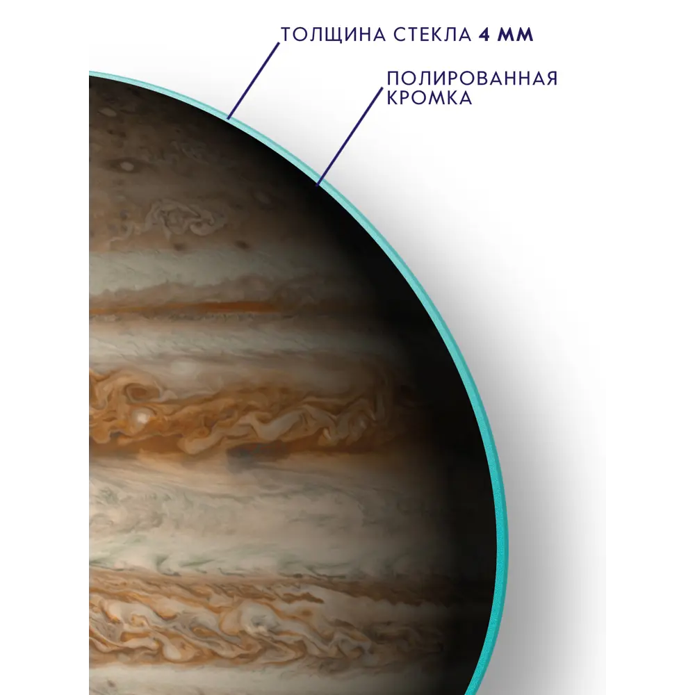 Картина на стекле Postermarket Планета Юпитер 40x40 см STLM-2025924 - Вид №2