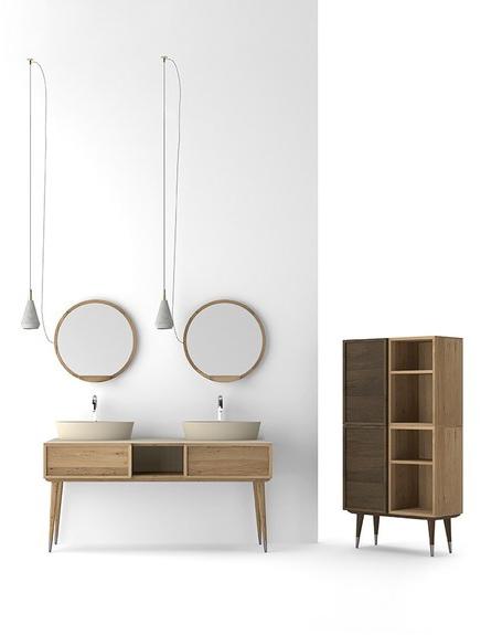 Callesella Arredamenti Двойная тумба под умывальник из дуба Cocò COCO sun-id-1437033 - Вид №1