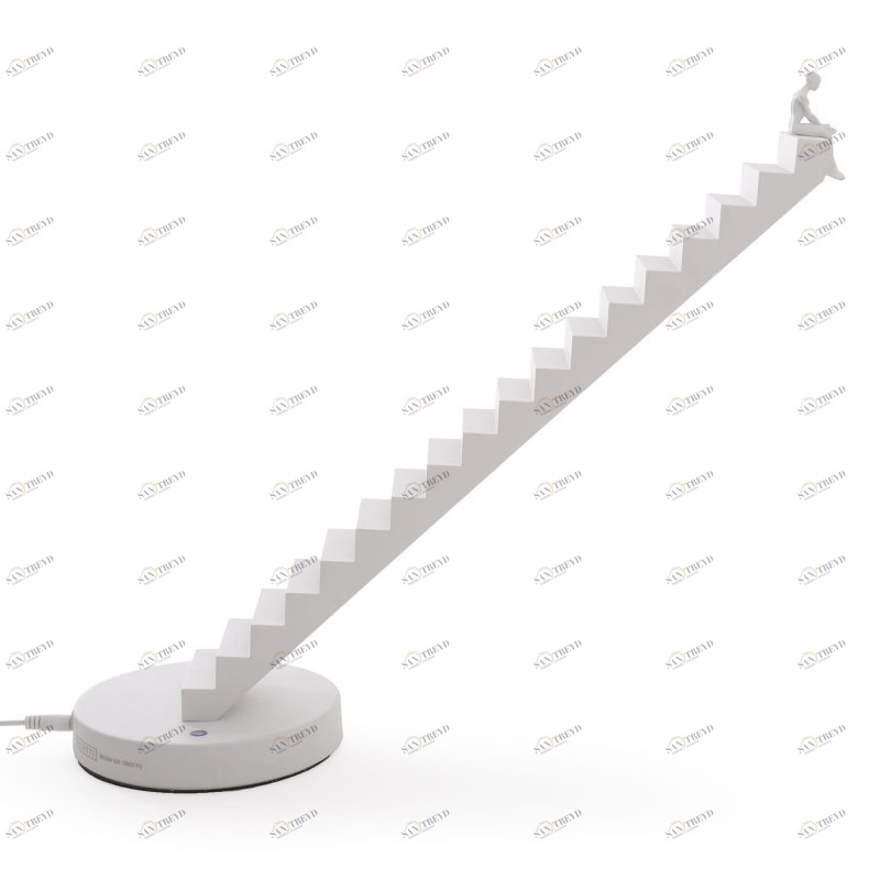 Настольная лампа белая с диммером 37х42 см Verso antracite 01490 WHI SELETTI НЕОБЫЧНЫЕ 00-3882464 Бежевый;белый 