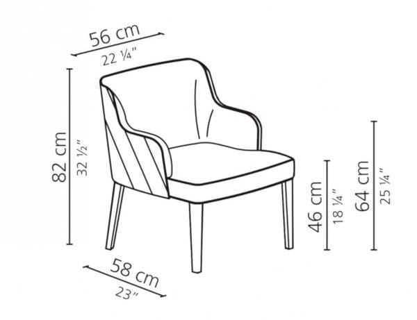 Мягкий тканевый стул с подлокотниками Casamilano Royale ARCH-00145880 - Вид №3