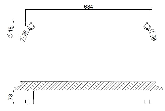Держатель для полотенец из нержавеющей стали CARIMALI Navis ARCH-00108892 - Вид №4