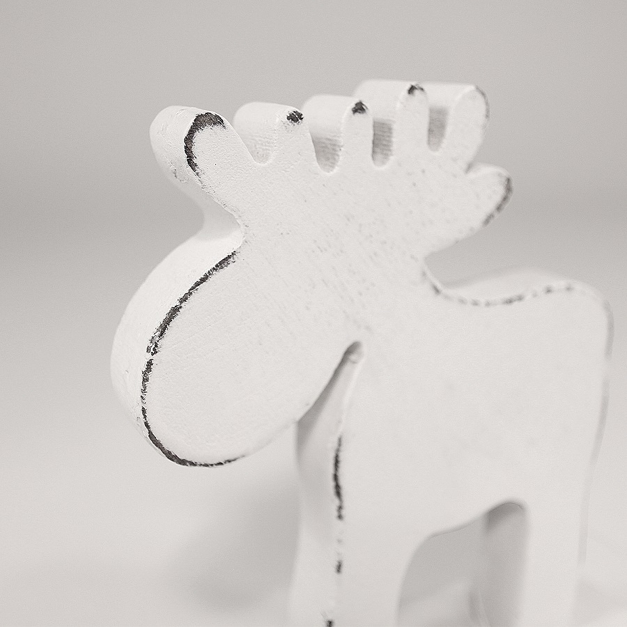 Украшение новогоднее на подставке "Олень белый" White reindeer, 15х11х5 см ENJOYME  253098 Серебро  - Вид №4