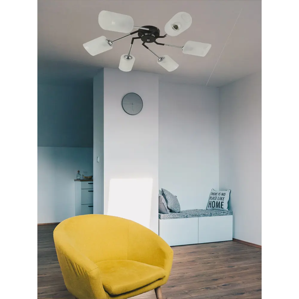 Люстра потолочная JLIGHT CARO 6 лампы 28 м², цвет черный/хром 84534227 STLM-2036437  - Вид №10