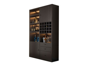 Деревянный барный шкаф со встроенным освещением