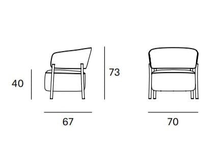 Тканевое кресло с подлокотниками Blasco&Vila RC Metal ARCH-00094964 - Вид №6