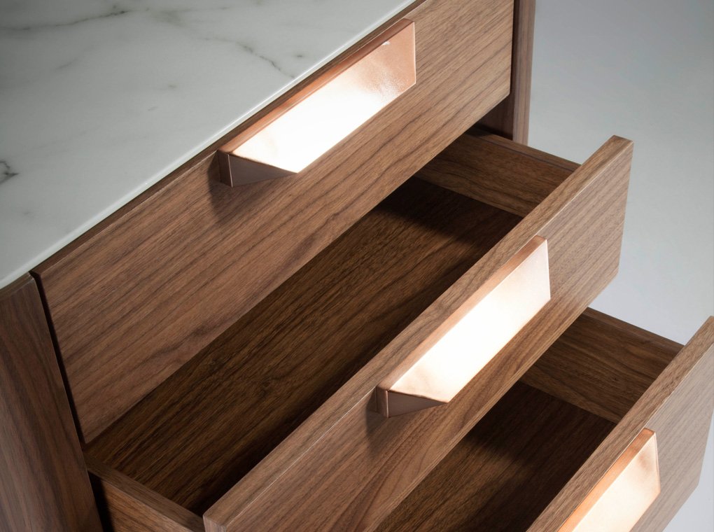 Комод деревянный высокий с 5 ящиками орех CP1806-A от Angel Cerda ANGEL CERDA ДИЗАЙНЕРСКИЕ 321300 Коричневый;орех  - Вид №9