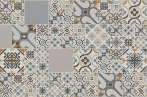 540 050 10 Печатный пробковый пол с разным дизайном Retile Blue GRANORTE Vita Decor