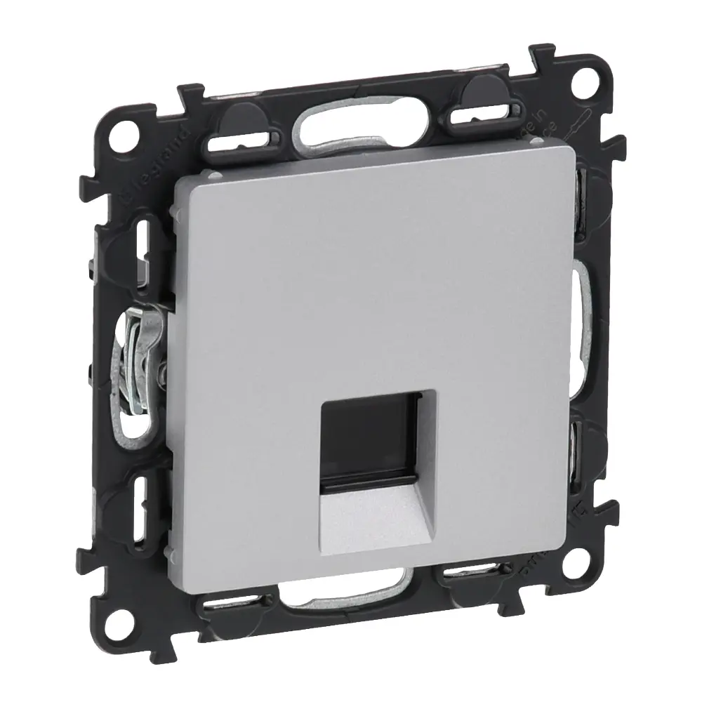 Розетка компьютерная Legrand VLN-L RJ45 CAT5E UTP цвет алюминий 82762994 STLM-2053303 Valena Life