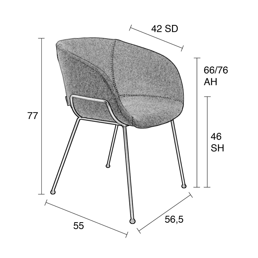 Кресло Feston черное Zuiver 1200146 - Вид №12