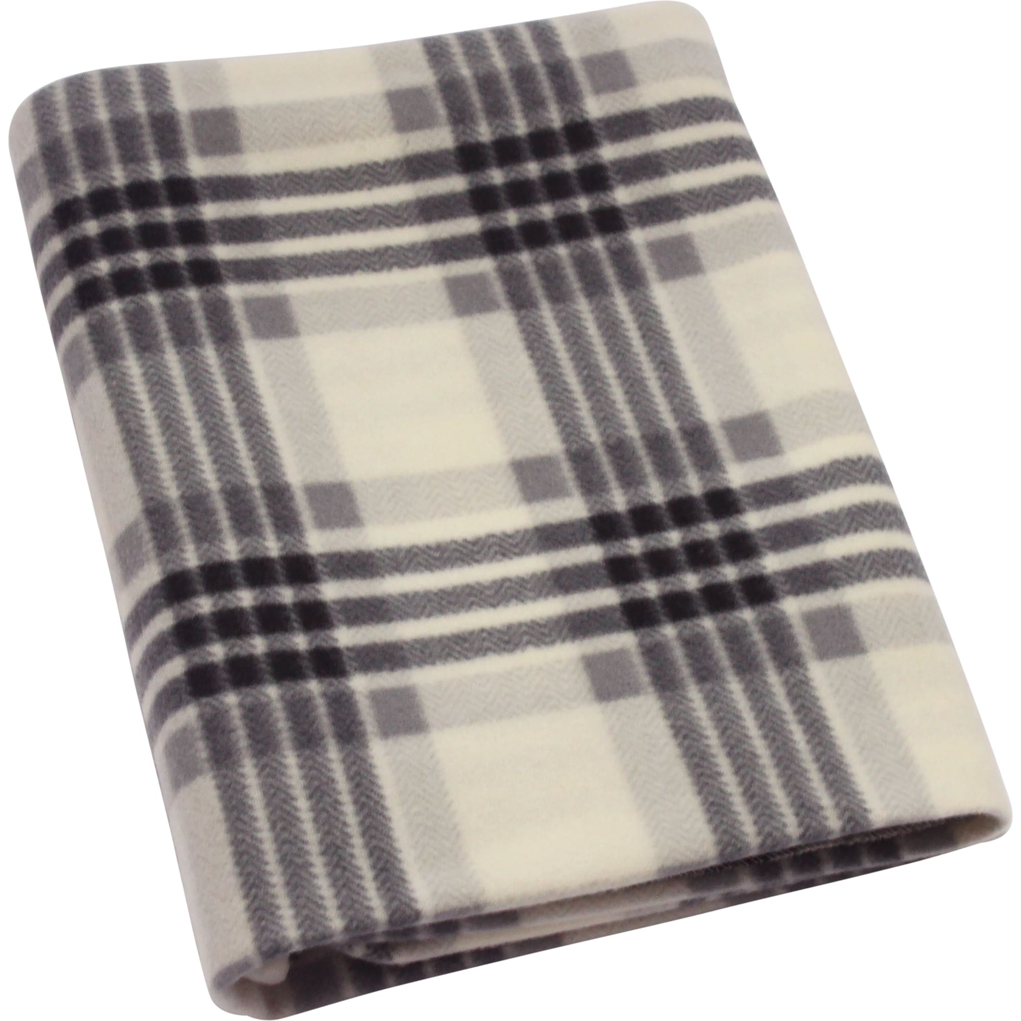 82553708 Плед «Basic» 130x170 см флис цвет белый/чёрный Santreyd  - Вид №3