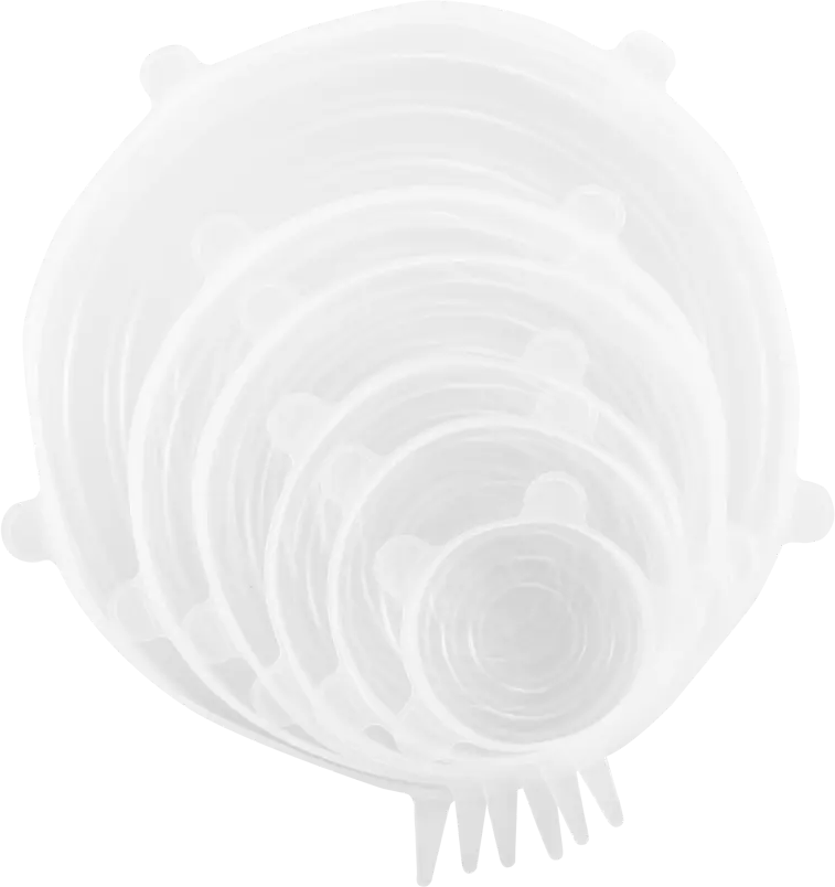 89262322 Набор многоразовых крышек Delinia силикон цвет прозрачный 6 шт STLM-0873072