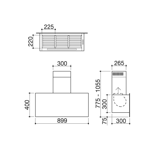 Вытяжка со встроенным настенным освещением Barazza City Glass ARCH-00140724 - Вид №2