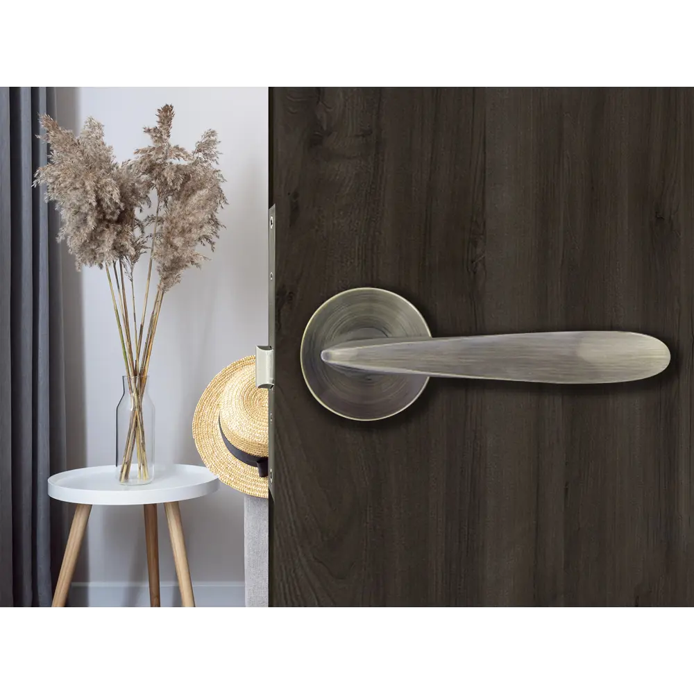 Дверные ручки Фабрика замков Cirta без запирания цвет бронза STLM-2068716 - Вид №6