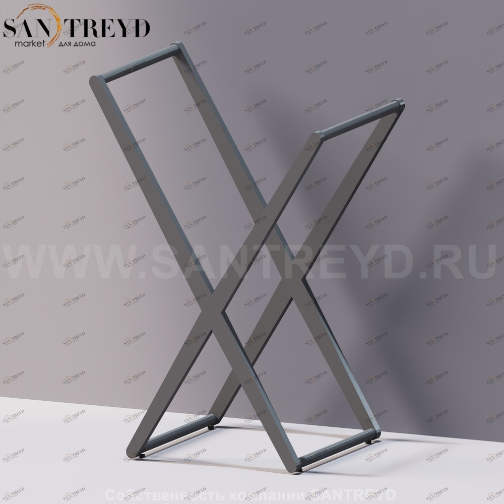 Agape X Ассемитричный полотенцедержатель серый AMET1877G