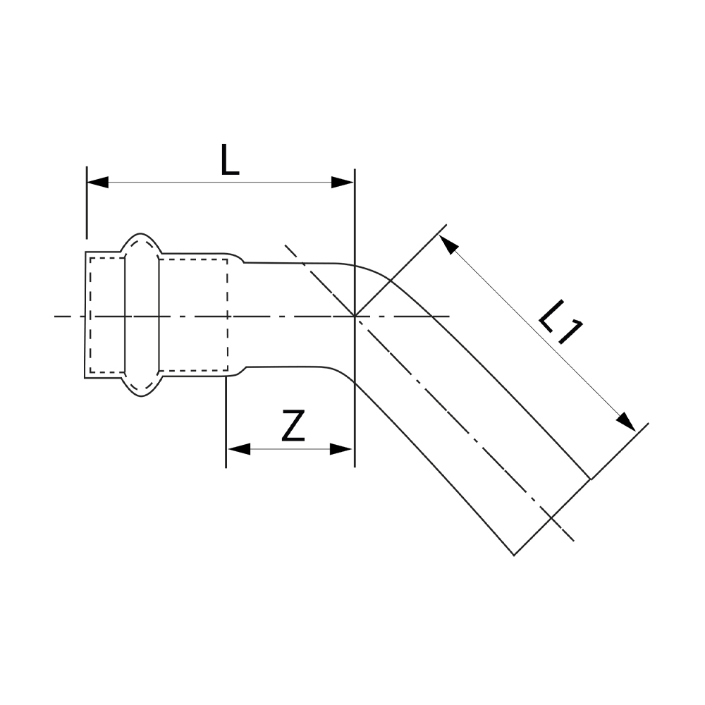 PS50400420000 Отводы Tece  - Вид №1