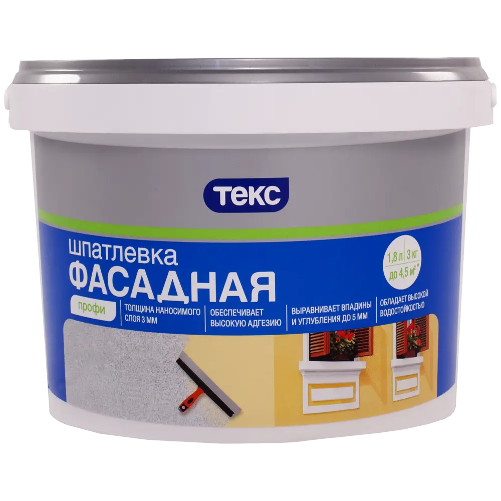 Шпатлевка фасадная Текс Профи 3 кг 82120338 STLM-2162439 