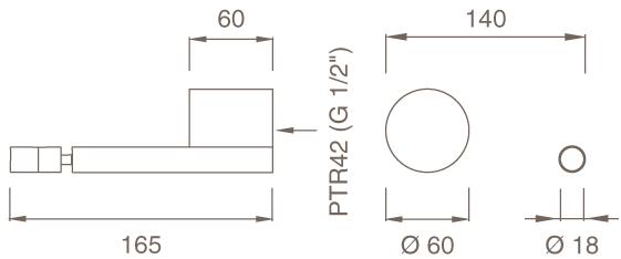 Ceadesign Смеситель для умывальника из нержавеющей стали настенный с регулируемым изливом Opus Ops 07 - Вид №1