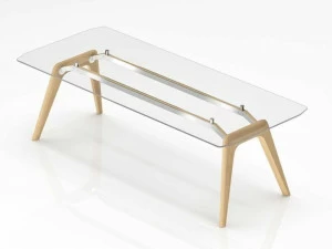 Bralco Прямоугольный письменный стол из стекла Rail