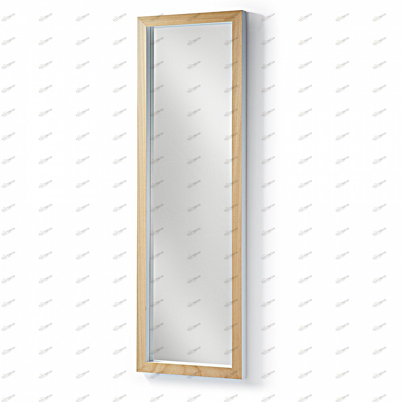 Зеркало прямоугольное настенное бежевое Drop 48x148см от La Forma LA FORMA DROP 342820 Белый