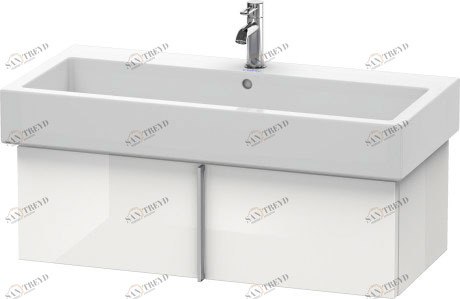 VE610702222 Тумбочка подвесная Vero #VE6107 950 x 431 мм Белый глянцевый декор Duravit