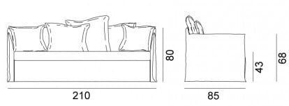 Раскладной диван-кровать из ткани Gervasoni Ghost ARCH-00073596 - Вид №16