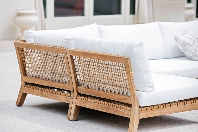 cbdesign Центральный модуль для модульного дивана из тика и веревки Vienna Tj 387 - Вид №1