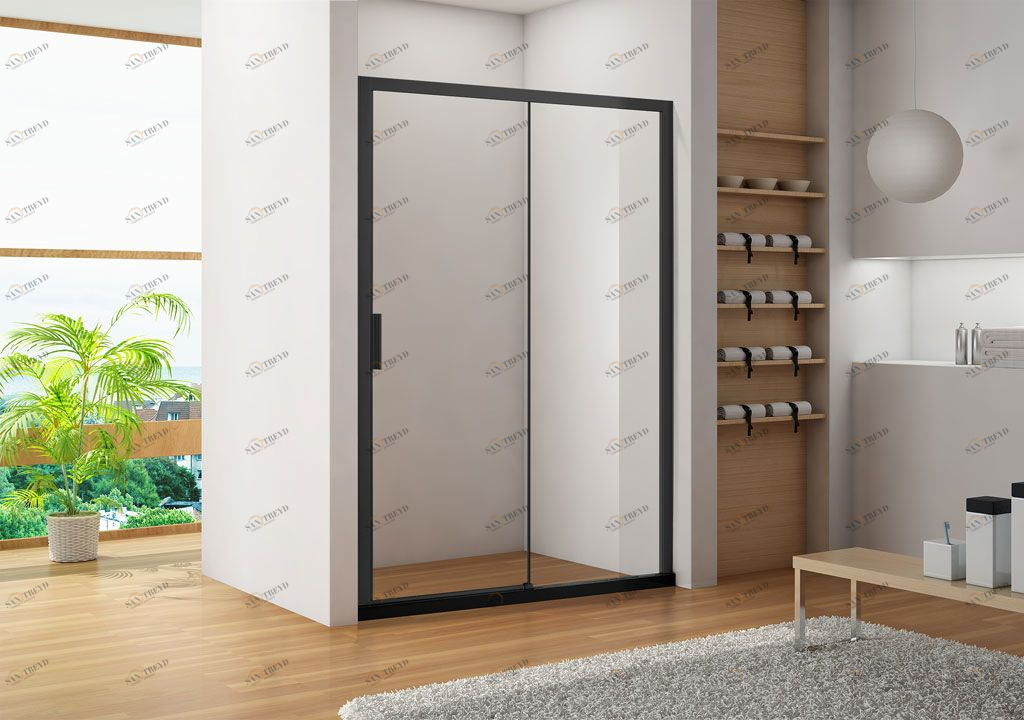 Душевая дверь Aquanet Pleasure AE60-N-130H200U-BT 130, прозрачное стекло AE60N130H200UBT