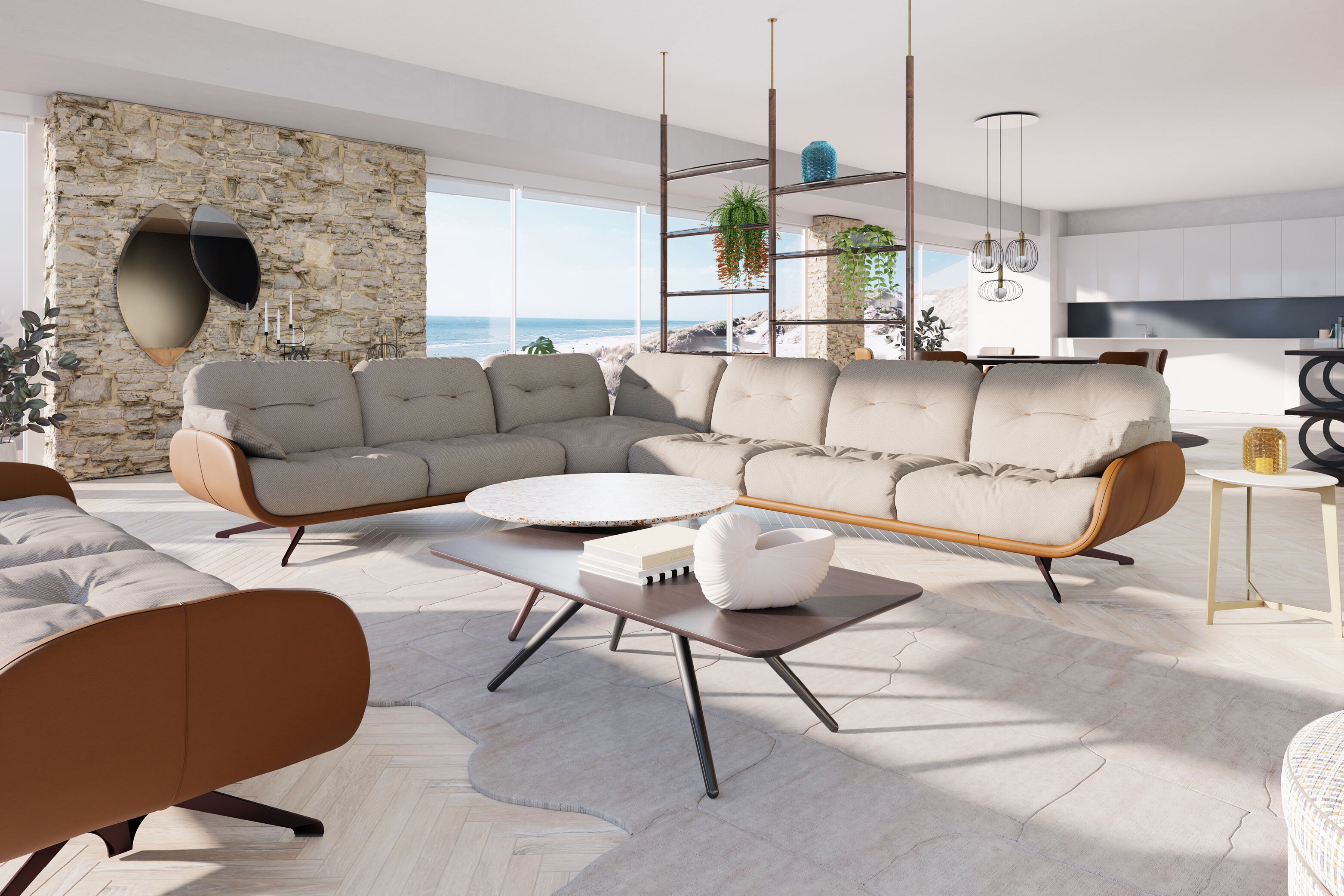 Бархатный угловой диван Borzalino Ayton ARCH-00144520 - Вид №8