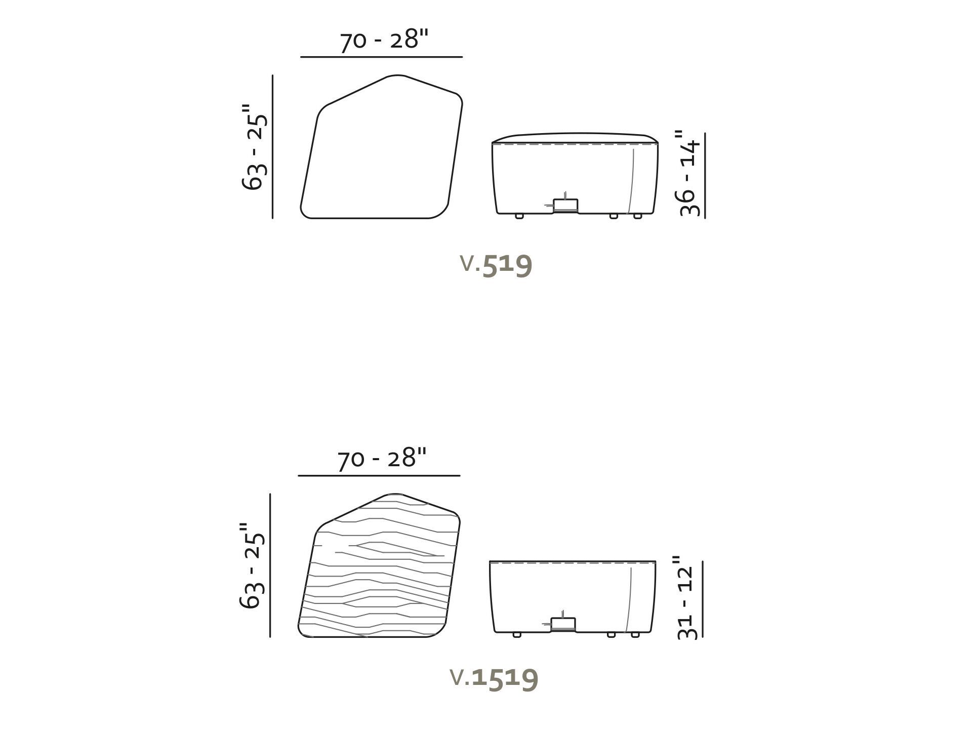 Журнальный столик с кожаной обивкой и деревянным верхом Max Divani ARCH-00084225 - Вид №3