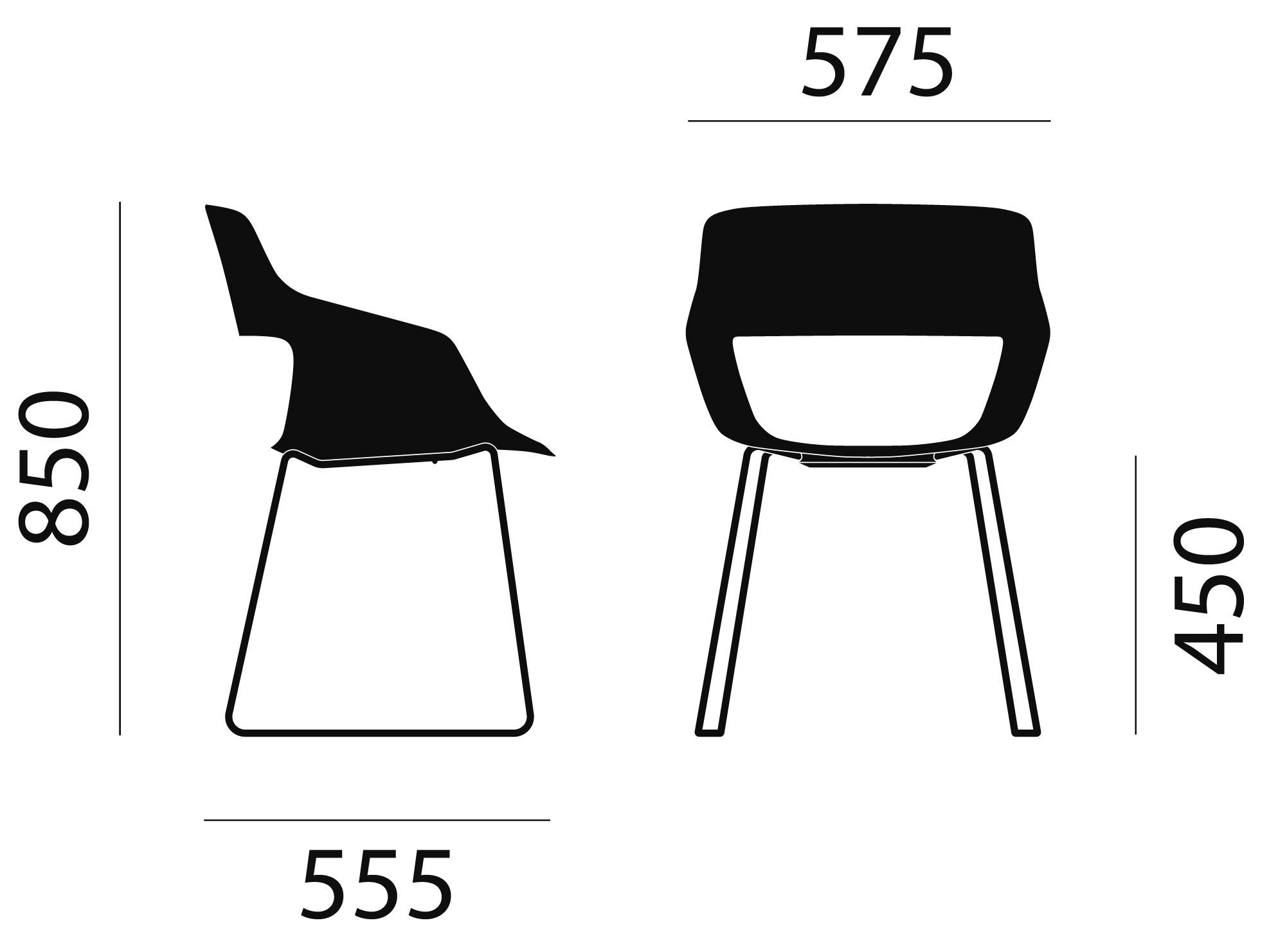 Штабелируемый стул из полипропилена с подлокотниками Brunner scoop ARCH-00020887 - Вид №1