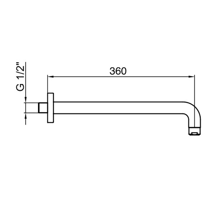AC1022015 Кронштейн для верхнего душа Webert Comfort - Вид №1