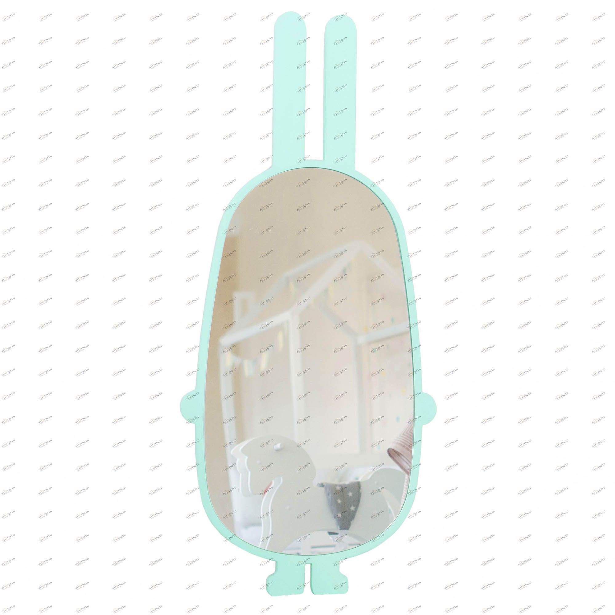 Зеркало детское напольное тиффани "Заяц" ЗАЯЦ  00-3859368 Голубой Santreyd 