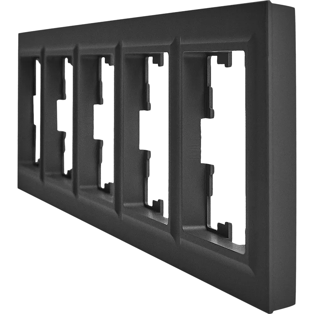 Рамка IEK Brite 5-постовая графит для влажных помещений 87761341 STLM-1434868 - Вид №1