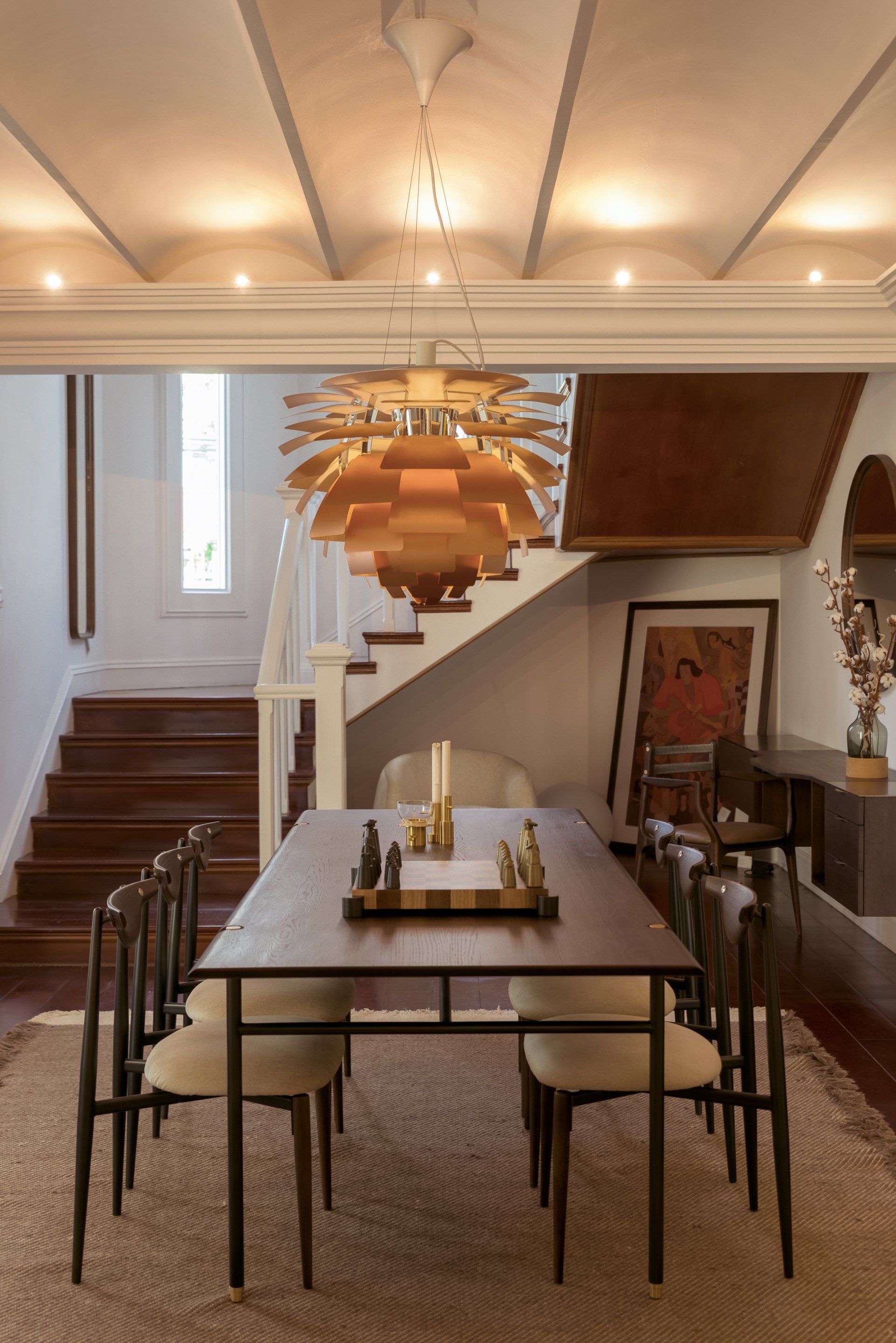 Прямоугольный обеденный стол из стали и дерева District Eight Укладка ARCH-00011738 - Вид №3