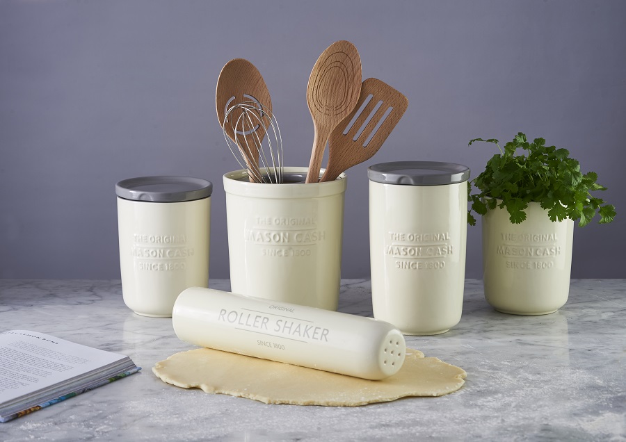 Банка с крышкой 20 см серая Innovative Kitchen MASON CASH  00-3871156 Серый  - Вид №5