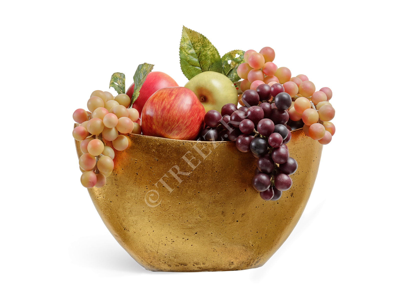 41.3321-04-054-GLD-20/37 Кашпо  Effectory - серия Metal - Ваза-Лодка малая - Сусальное золото Цветочная коллекция  - Вид №1