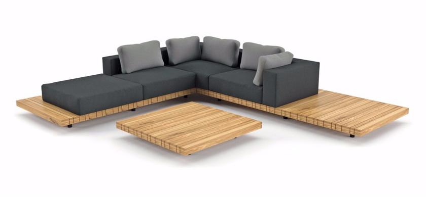 solpuri Низкий квадратный журнальный столик из тика Plateau sun-id-1514412 - Вид №2