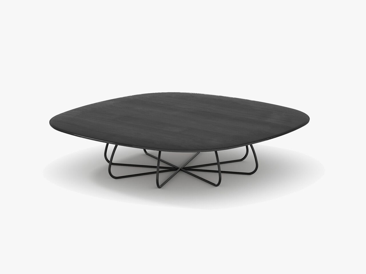 Низкий квадратный журнальный столик из массива дерева Air Division Craft ARCH-00122534 - Вид №2