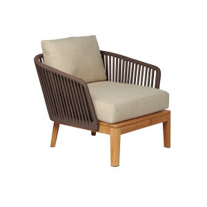 Тканевое садовое кресло с подлокотниками