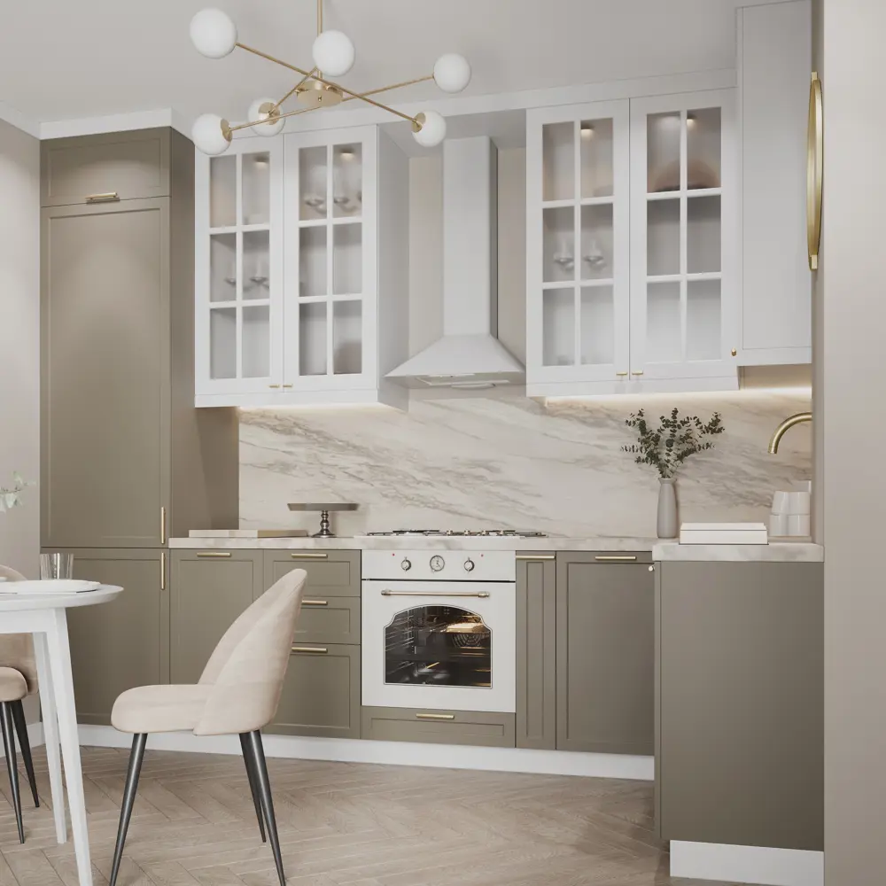 Фасад кухонного шкафа Ньюпорт 44.7x16.7 см KONSENSA МДФ цвет белый Ньюпорт белый STLM-2130331 - Вид №12