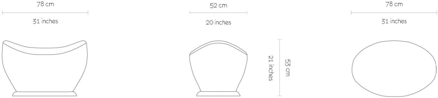 MORADA Пуф овальный кожаный, обитый  Throne ot  - Вид №2